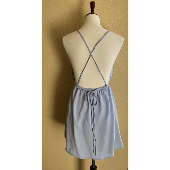 Glamorous Womens Blue Low Back Party Prom Strappy Dress Size S $58 - Picture 6 of 9